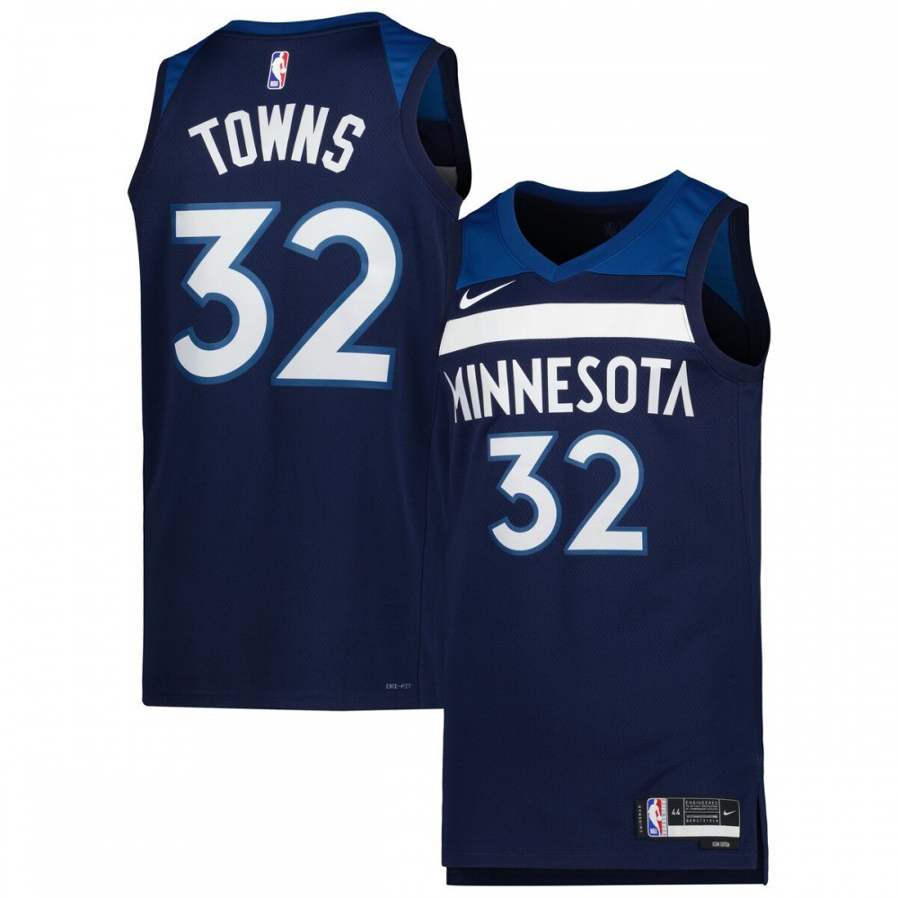 Karl-Anthony Towns Minnesota Timberwolves Unisex 2022/23 Swingman Jersey - Icon Edition - Navy-Pro Kit Vault | Brand New 26/27 Sports Jerseys